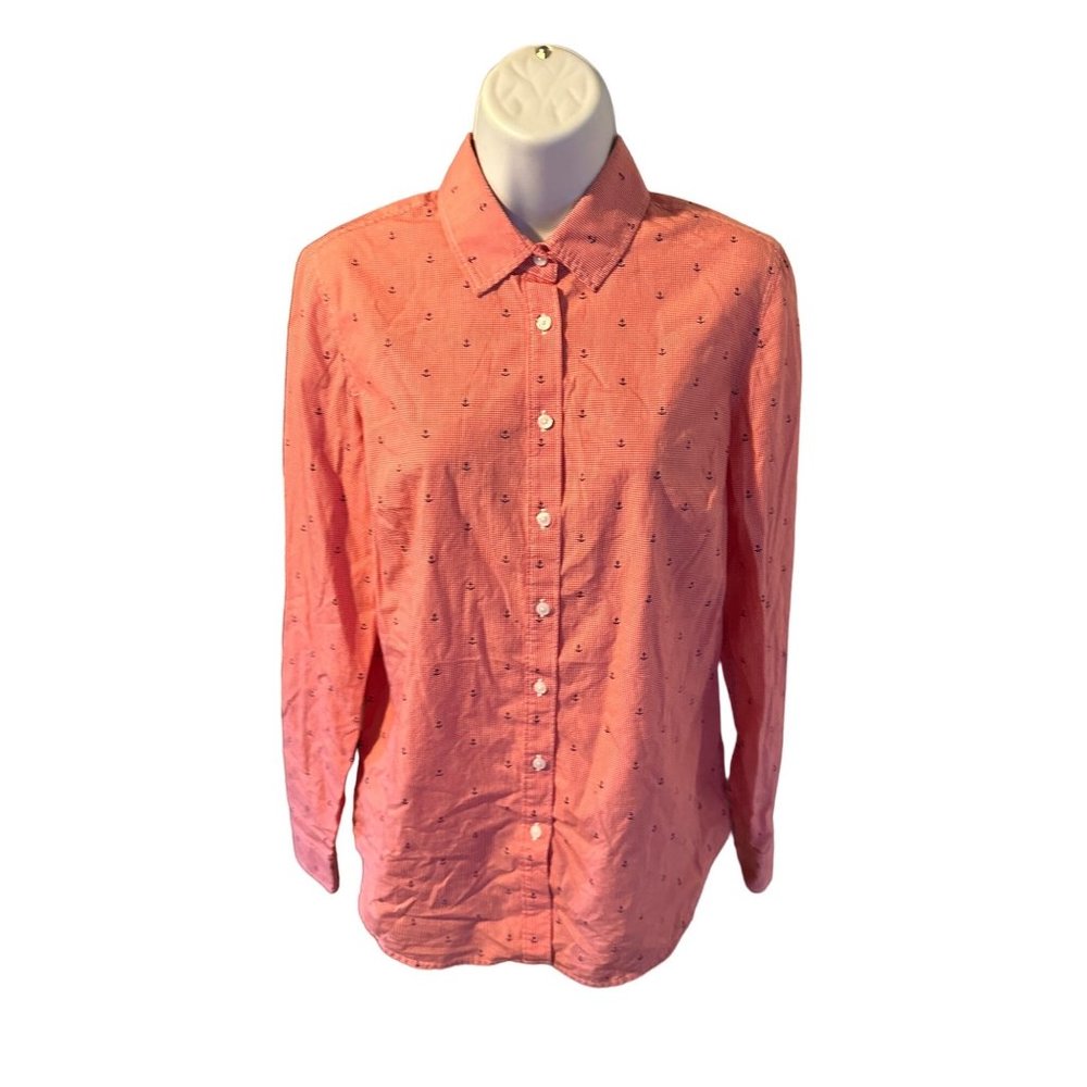 Tommy Hilfiger Checked Anchor Button Up Shirt Siz… - image 1